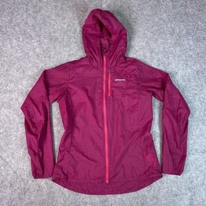 Patagonia Jacket Womens Small Purple Pink Hooded Full Zip Windbreaker Houdini